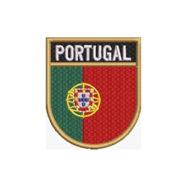 Imagem de BP0071E-001 Bandeira Portugal Patch Bordado 6,8×8,0cm (D-Arquivo Matriz para bordar.)