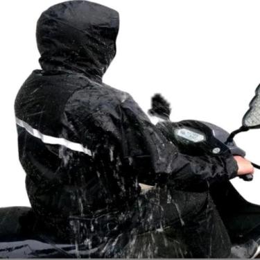 Imagem de Conjunto Capa Chuva Moto Emborrachada Impermeável Motoboy Refletivo Bo