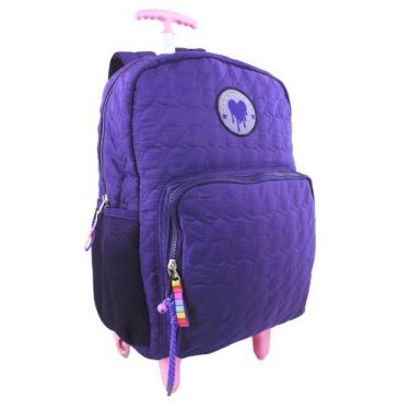 Imagem de Mochila Escolar Clio Meninas Grande Estampa Coração - Clio Style, Moch