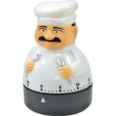 Imagem de Temporizador Timer Cozinha Manual Formato Cozinheiro KEHOME