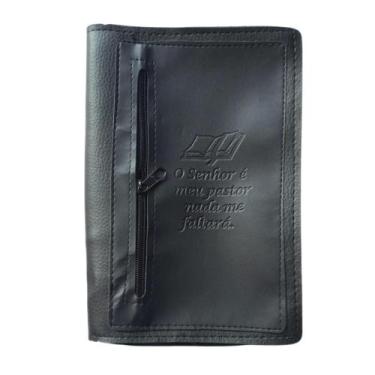 Imagem de Capa com Ziper para Bíblia com Bolso Externo - Tesouro Exclusivo, Pret