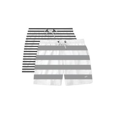 Imagem de Kit 2 Bermuda Masculino Short Calção Mauricinho Praia Treino Academia 