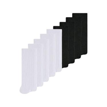 Imagem de Kit 9 Pares de Meias Infantil Cano Longo Selene 5010-002 Colorido, 25-