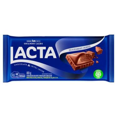 Imagem de Chocolate Lacta Ao Leite 80g, Chocolate ao leite