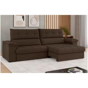 Imagem de Sofá 4 Lugares Reclinável Suede Veludo Everest Flexforma Estofados, Ch