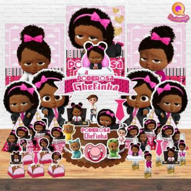Imagem de Kit Decoração de Festa Aniversário Bolo Topper Poderosa Chefinha Cache