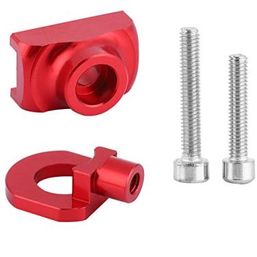 Imagem de Ajustador de Tensor de Corrente para Bicicleta Dobrável, Material de Liga de Alumínio, Vermelho, Leve, Ciclismo Suave, Bicicleta de Velocidade única (Vermelho)