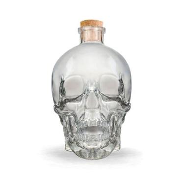 Imagem de Garrafa de Vidro Caveira com Rolha 400ml - Tuut