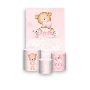 Imagem de Painel De Festa Vertical 1,50 x 2,20 + Trio De Capas Cilindro - Aquare