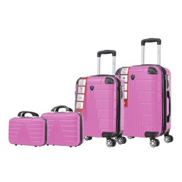 Imagem de Kit Malas de Viagem Tamanho PP e P com 2 Frasqueiras P e M - TripX, Ro