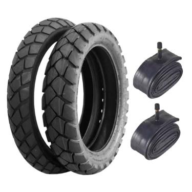 Imagem de Par Pneu 130/80-17 Tt 65S + 100/90-19 57H Metzeler Tourance 57H + Camaras Shiver