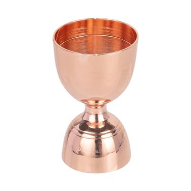 Imagem de Jigger, coqueteleira de coquetel - Jigger dupla face estilo sino - 28,3 g / 59,7 g - banhado a cobre - aço inoxidável - grau profissional - caixa 1 quilate - restaurante