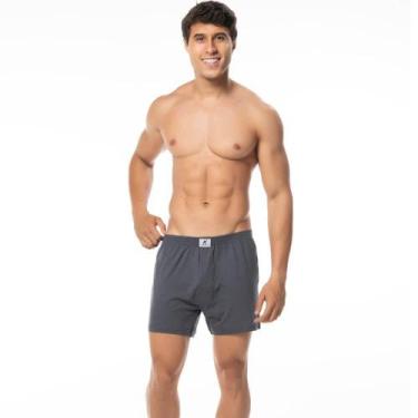 Imagem de Cueca Samba Canção Cinza Chumbo KPR 1140 100% Algodão, M, Chumbo