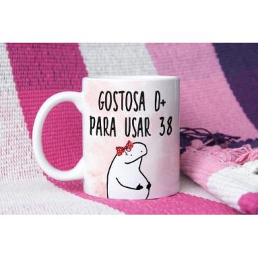 Imagem de Caneca porcelana flork gostosa d+ para usar 38 325ml - JAQUES PERSONAL