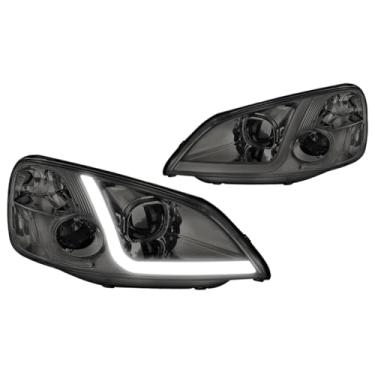 Imagem de PM PERFORMOTOR Faróis de projetor de luz LED em forma de L de canto cromado compatíveis com Honda Civic Coupe/Sedan 01-03, PMHL-HCIV-46,7 kg-P-CC