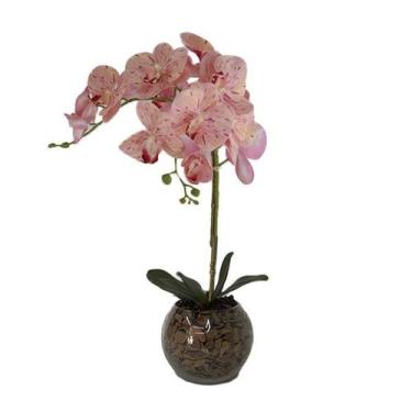 Imagem de Orquídea Pêssego x2 Vaso Aquário - Biofil