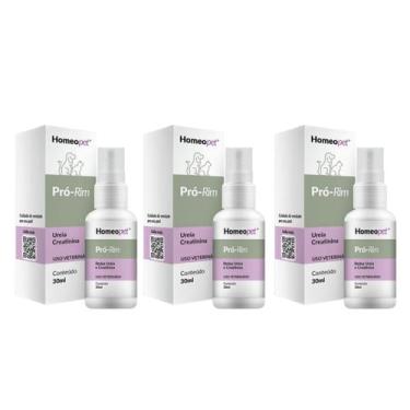 Imagem de Kit 3 Pró Rim Cães Gatos Problemas Renais Homeopet 30ml - Real H