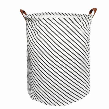 Imagem de CESTO ORGANIZADOR ROUPA SUJA BRINQUEDOS DOBRÁVEL 35x43 - FWB, BRANCO-D