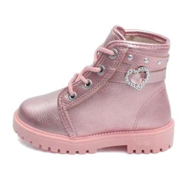 Imagem de Bota Molekinha Metalizada Casual - 2126.526.27263, 22, Rosa