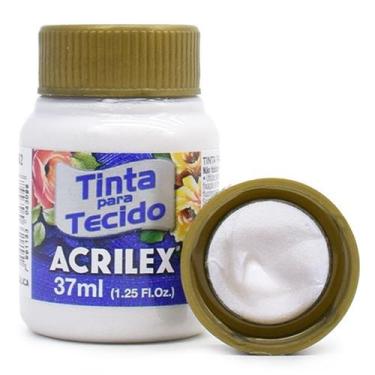 Imagem de Tinta para Tecido Acrilex Metálica 37ml, 562 - BRANCO