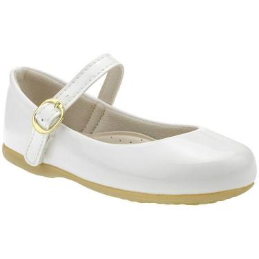 Imagem de Sapatilha Infantil Verniz Branco  Confortavel Menina 3001 - B2A Kids, 