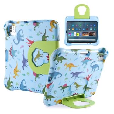 Imagem de Funnywin Capa infantil para tablet iPad Air 11 2024, FW iPad Air 4º 5º dinossauro para crianças, meninos, meninas, EVA, leve, à prova de crianças, com alça de suporte, à prova de choque, compatível