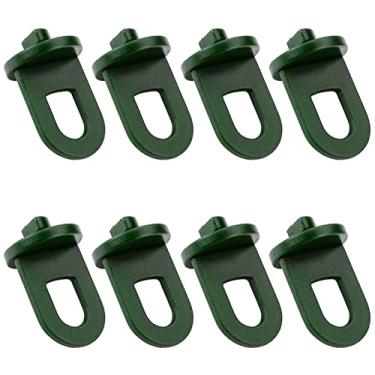 Imagem de 50 peças de clipe giratório para estufa para planta flor gancho de cesta gancho de rede de sombreamento de estufa gancho de plástico para estufa gancho de planta flor gancho de pano de sombra, verde