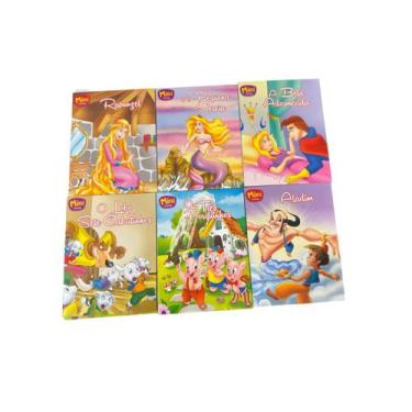 Imagem de Kit 8un mini livro infantil com histórias e desenhos criança - Blook