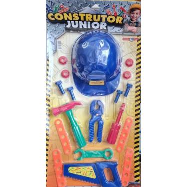 Imagem de Brinquedo Kit Ferramentas Construtor Junior c/ Capacete - Lynx Produçõ