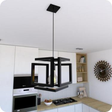 Imagem de Pendente Luminária Infinity Industrial Preto - Metalcromo