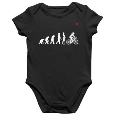 Imagem de Body Bebê Algodão Evolução da Ciclista - Foca na Moda, Preto, G