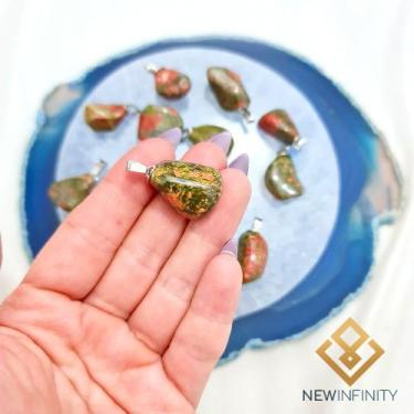 Imagem de Pingente de Pedra Unakita rolada cristal Natural - New Infinity