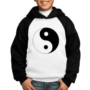 Imagem de Moletom Infantil Yin-Yang - Foca na Moda, Branco, Preto, 14