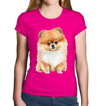 Imagem de Baby Look Algodão Cachorro Spitz Alemão Lulu da pomerânia - Foca na Mo