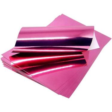 Imagem de Papel Laminado A4 250g Rosa Lamicote Masterprint - 10 Folhas