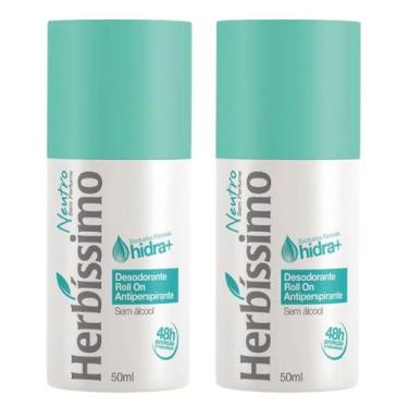 Imagem de Kit 2 Desodorante Roll-On Neutro Herbíssimo 50Ml - Dana - Dana Cosméti