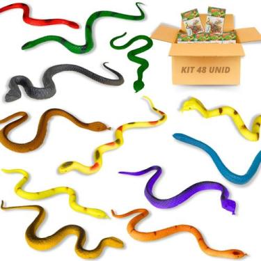 Imagem de Kit 10 Pacotes Cobras de Brinquedo Prenda Festa Junina Susto - Europio