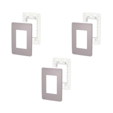 Imagem de 3 Placa/Espelho Axis Grey 4x2 S730103224 Orion Schneider