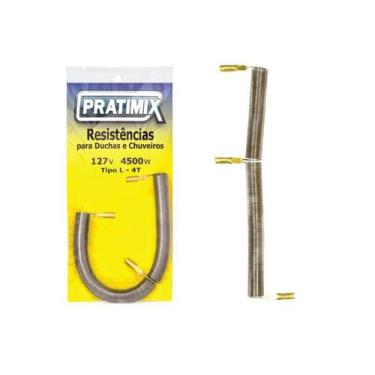 Imagem de Resistência P/ Chuveiro Lorenzett 4T Jet - Pratimix, 220v 5500w 4T0255