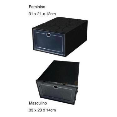 Imagem de Kit 6 Sapateiras Dobrável Empilhável Caixa De Armazenamento - oem