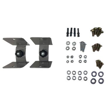 Imagem de Suporte Home Theater Parede C/ Articulação Cinza C/ 2 Unidades Universal P/ Caixas de som até 3Kg