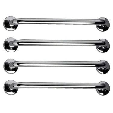 Imagem de Barra de Apoio 40cm Alça Inox Kit 4 Unidades Idoso Deficiente Acessibi