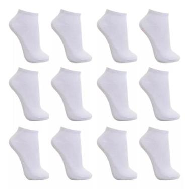 Imagem de Conjunto de 6 Pares de Meias Brancas Cano Baixo - Abafarto, Masculino,