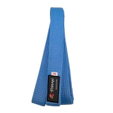 Imagem de Faixa de Judô Karatê Taekwondo Master Adulto Azul Celeste Torah, Azul 
