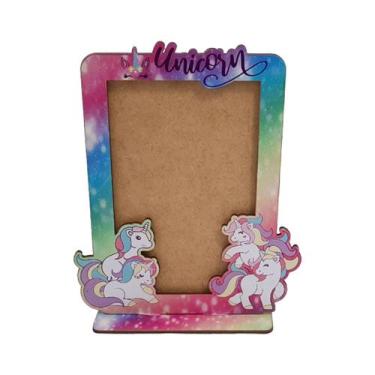 Imagem de Porta Retrato Vertical Infantil 15x10 Kit 50un Mdf Madeira Adesivado -