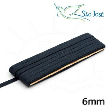 Imagem de Elástico Pigeon Preto São José nº 10 (6,0mm) - 10 metros - Elásticos S