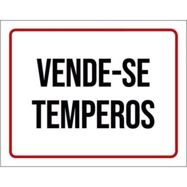 Imagem de Kit 10 Placas De Vende-Se Temperos 36X46 - Sinalizo