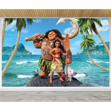 Imagem de Painel de Festa Aniversário Decorativo Moana - Shopp Adesivos