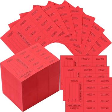 Imagem de Kosiz 1000 folhas de bilhetes de sorteio de licitação 10 folhas de bilhetes de leilão chinês bilhete de arrecadação de fundos numerado com nome e número de telefone por folha etiquetas de sorteio para