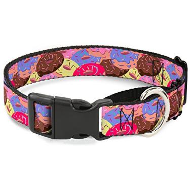 Imagem de Buckle-Down Coleira para cães tipo gamarra empilhada "Sprinkle Donuts, multicor, 3,8 cm de largura, serve para pescoço-médio de 40,6 a 58,4 cm